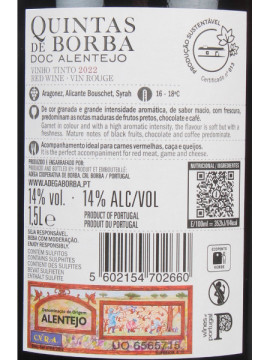 Quintas de Borba D O C 1,5 L Tinto 2022