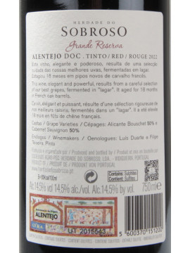 Herdade do Sobroso Grande Reserva Tinto 2022