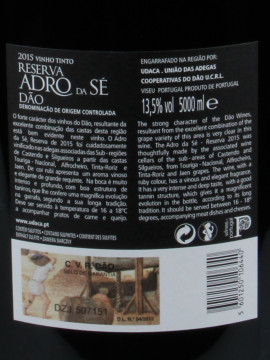 Udaca Adro da Se Reserva 5 L Tinto 2015
