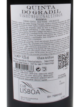 Quinta do Gradil Reserva 075 Tº 2016