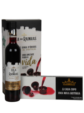 Ginja Obidos Vila Rainhas C/Fruto 0.50Cl +12 Copos Chocolate