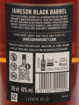John Jameson Irish Black Barrel 0.70