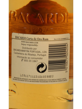 Rum Bacardy Carta de Oro