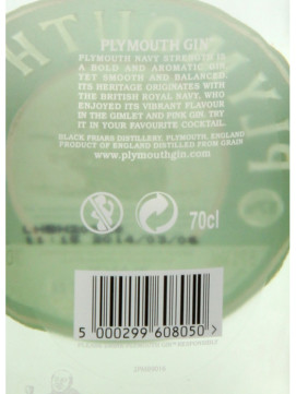 Gin Plymouth Navy Strength 0.70X57º