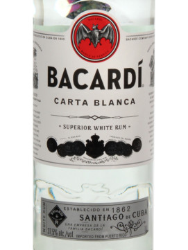 Rum Bacardí Carta Blanca 1Lº 37,5%