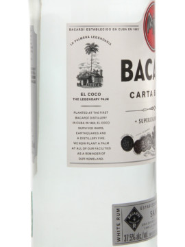 Rum Bacardi Carta Blanca 1L 37.5