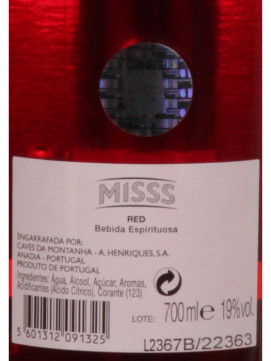 Vodka Red Misss 0,70X19º