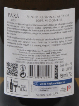 Paxá Viognier Reserva 0.75 Branco 2023